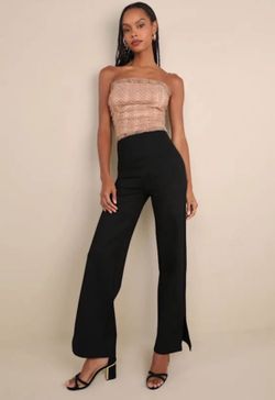High Rise Black Trousers