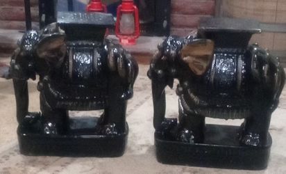 Porcelain Elephants Very Unique
