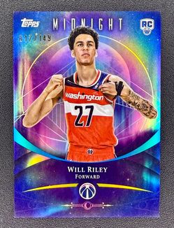 WILL RILEY 2025-26 TOPPS MIDNIGHT ROOKIE RC MORNING /149 #81 WASHINGTON WIZARDS