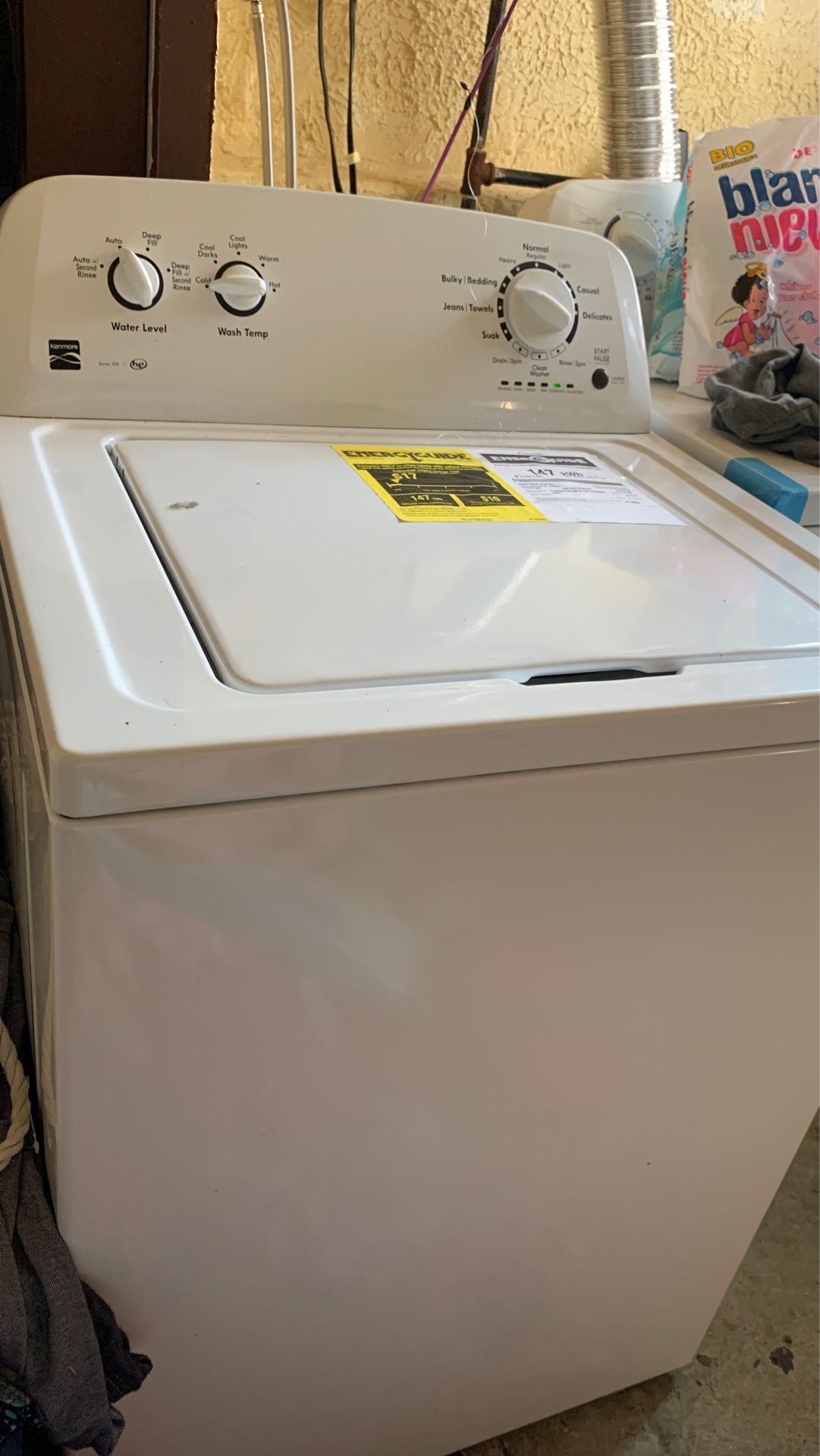 Washer and dryer both 600$$ I paid 1,435 $ buyer them 2 moths ago warranty for 3 years in sears outlet