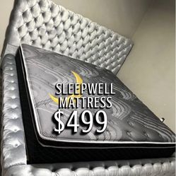 Queen Size Bed Frame With Pillow Top Mattress Included 