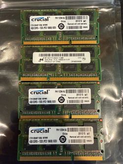 Crucial 16GB DDR3 RAM Lot – 4×4GB 1333MHz