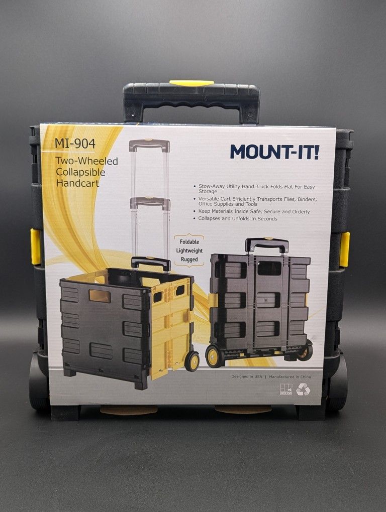Rolling Utility Cart, Crate With Handle