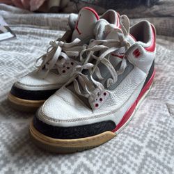 Jordan 3 Retro Fire Red Men’s Size 11.5 