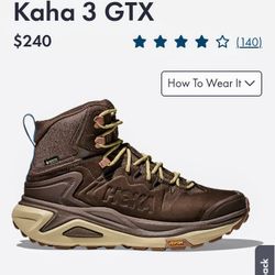 HOKA KAHA 3 MENS GORTEX HIKING BOOTS SIZE 8