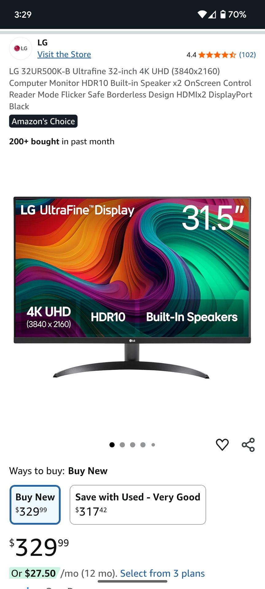 Lg 32UR 500 K – B Ultra Fine 32 Inch Computer Monitor