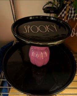 Halloween Rae Dunn 2 Tier Serving Tray
