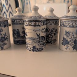 Spode Spice Containers With Lids