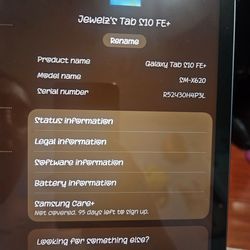 Samsung Galaxy Tab S10+ FE 128GB w S Pen + Case (Like New)