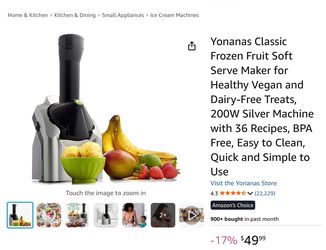 Yonanas frozen and coffee makers