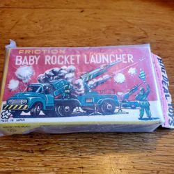 Awesome 1960s Vtg "Friction Baby Rocket Launcher" Toy Made By, Big Toys