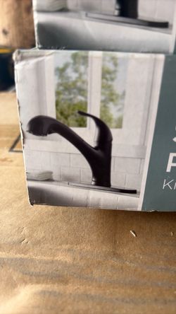 Glacier bay matte black pull out kitchen faucet