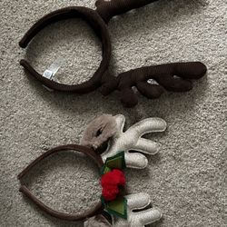 2 PBK Reindeer Antler Headbands