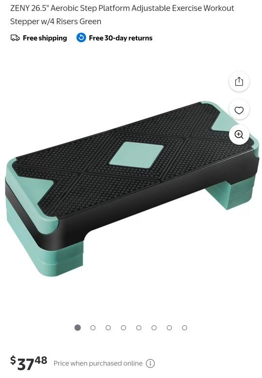 26.5 Aerobic Step Platform With 4 Risers