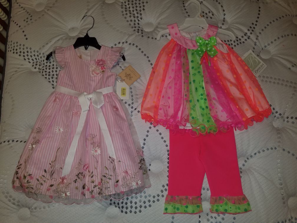 NEW Laura Ashley and Bonnie Jean Capri Set both 2T