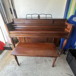 Vintage Kimball Upright Piano - Mahogany Wood Finish