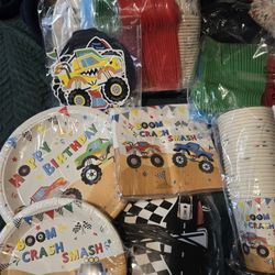 Monster Trucks/ Big Trucks Happy Birthday Kit