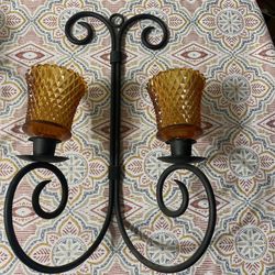 Partylite Wall Sconce Amber