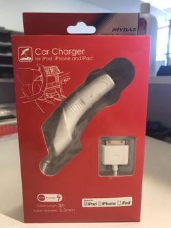 Mybat Car Charger for iPad 1 and 2, iPhone 4 and iPod
