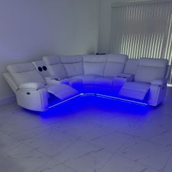 Power Recliner Sectional Sofa 