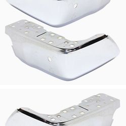 14-17 Tundra Rear Bumper Extension End w/Sensor Hole Chrome Right Left PAIR