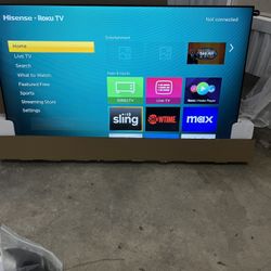 Hisense 58” Tv Smart 4K With Roku 