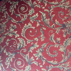 Two Beautiful Antique Red Fabric Chairs