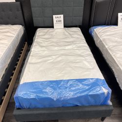 New Twin Bed- Mattress Included 