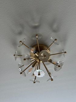 Brass Sputnik Flush Mount Ceiling Light