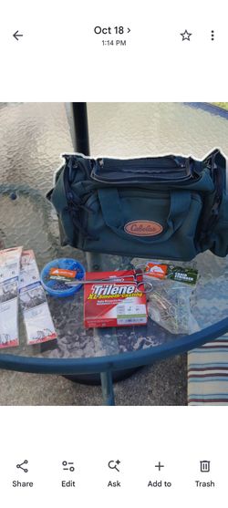 Cabela's tackle bag with fishing gear all for $40