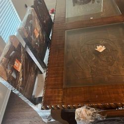 Rustic Solid Wood Dining Table