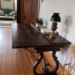 Solid Wood “Transformer” Table - Stunning Console That Converts to a Dinning Table