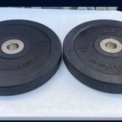 CAP 45 lb Olympic Bumper Plate, Black