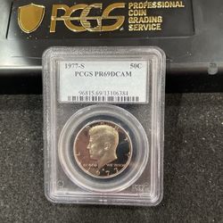 1977 S Gem Proof Kennedy Half Dollar Graded At PR69 With A Deep Cameo B-8