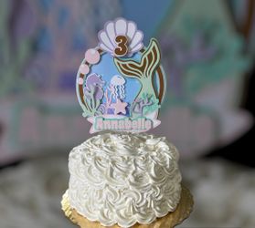 Mermaid Inspired Cake Topper