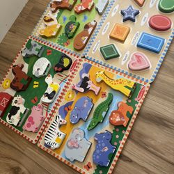Melissa & Doug Wooden Puzzle Bundle