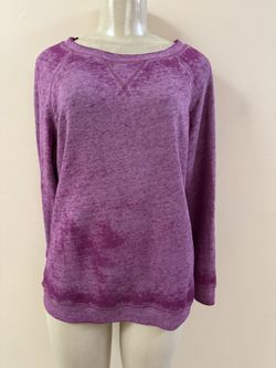 Caslon Women's Heathered Purple Crew Neck Sweater Size Small EUC