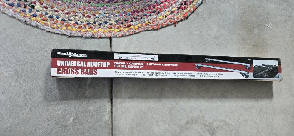 55" HAUL-MASTER Universal Roof Cross Bars Set of 2