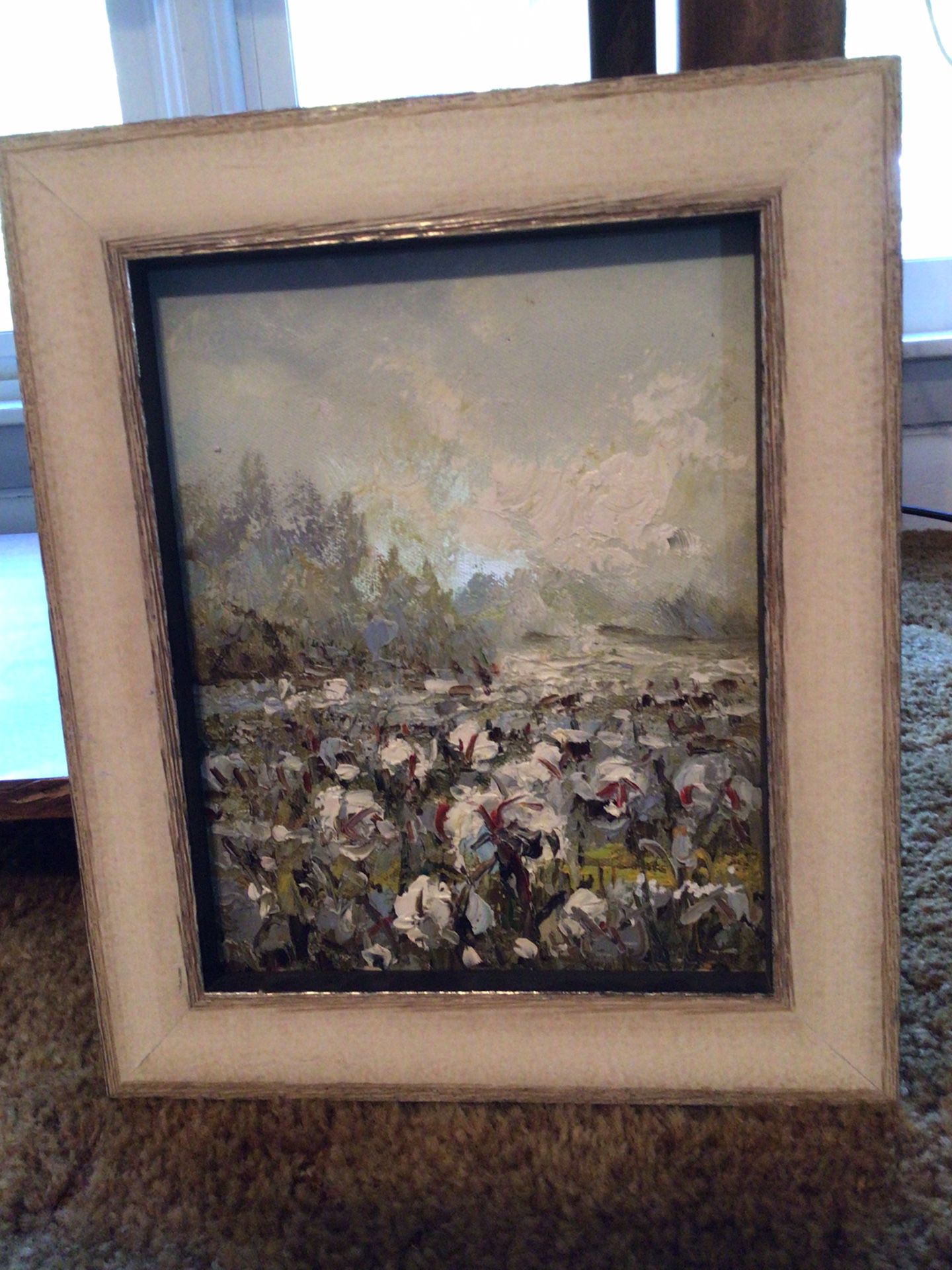 “Cotton” Paint on Canvas Professionally Framed