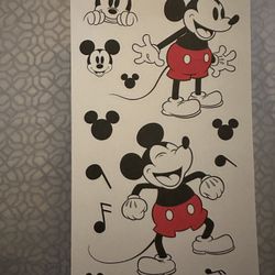 Disney Mickey Mouse Diecut Paper Sheet of stickers Scrapbook  Arts & Crafts