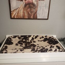Cow Print Changing Pad Cover 