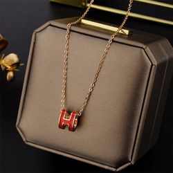 H letter necklace 