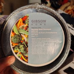 Gibson 1.8 Qt Sterl Saucepan w/Glass Lid