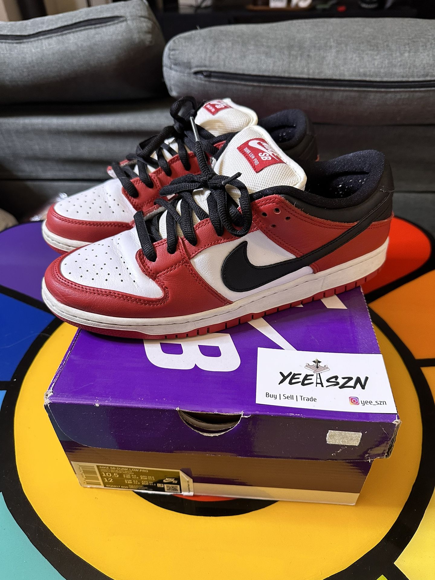 Nike Dunk Low Chicago Sb Used Size 10.5