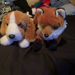 Aurora Stuffed Animals , Basset hound And Fox