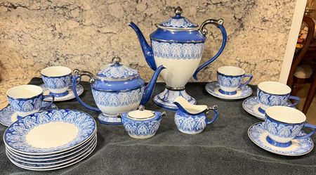 Vintage Bombay Company Coffee and Tea Complete Service Set