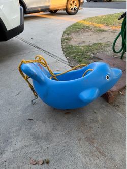 Vintage step 2 dolphin swing