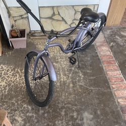 GreenLine USA 26 Inch Beach Cruiser Bicycle Matte Purple With Black Tires And Rims Joker Batman Style Green Line Schwinn Strong Pedal Bike