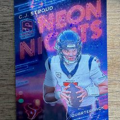 2024 Spectra CJ STROUD Neon Night SSP CASE HIT #NN-CSD Houston Texans