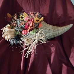 Horn Of Plenty Thanksgiving Center Piece 